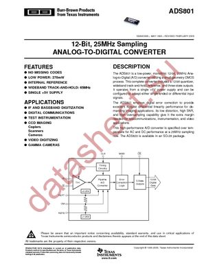 ADS801U datasheet  